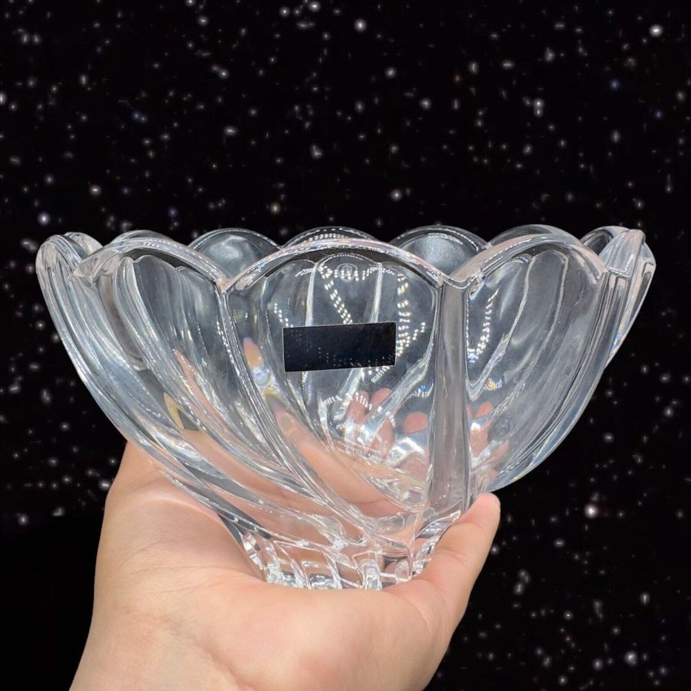 Waterford Glass Crystal Bowl Dish Made In West Germany w Sticker Vintage 7”W 4”T